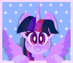 Size: 1086x932 | Tagged: safe, artist:squididdlee, derpibooru import, twilight sparkle, twilight sparkle (alicorn), alicorn, pony, animated, blinking, bust, cute, featured image, female, looking at you, mare, portrait, solo, stars, twiabetes