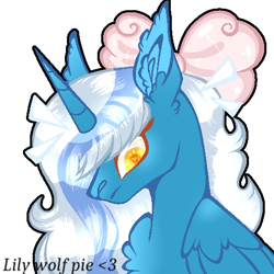 Size: 512x512 | Tagged: safe, artist:lilywolfpie-yt, derpibooru import, oc, oc:fleurbelle, alicorn, pony, female, mare, simple background, solo, transparent background