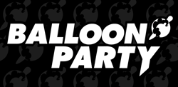 Size: 800x389 | Tagged: safe, derpibooru import, 2012, balloon party, brony music, grayscale, knife party, logo, monochrome, parody