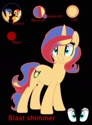 Size: 1128x1524 | Tagged: safe, artist:twinkledawn2011, derpibooru import, flash sentry, sunset shimmer, oc, pony, female, flashimmer, male, offspring, parent:flash sentry, parent:sunset shimmer, parents:flashimmer, shipping, straight