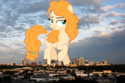 Size: 1440x960 | Tagged: safe, artist:phucknuckl, derpibooru import, pear butter, earth pony, pony, female, florida, giant earth pony, giant pony, giant/macro earth pony, giantess, highrise ponies, irl, macro, mare, mega giant, orlando, photo, ponies in real life