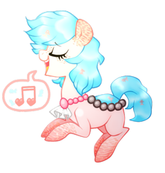 Size: 543x569 | Tagged: safe, artist:kaikururu, derpibooru import, oc, oc only, earth pony, pony, earth pony oc, eyelashes, music notes, simple background, smiling, solo, transparent background