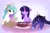 Size: 2612x1746 | Tagged: safe, artist:magnaluna, derpibooru import, princess celestia, princess luna, twilight sparkle, twilight sparkle (alicorn), alicorn, pony, ..., 2022, cake, cakelestia, clothes, crown, ears, eating, eyes on the prize, female, floppy ears, food, happy new year 2022, hoof shoes, jewelry, looking at something, looking at you, mare, mood, noisemaker, one eye closed, regalia, royal sisters, siblings, sisters, socks, trio