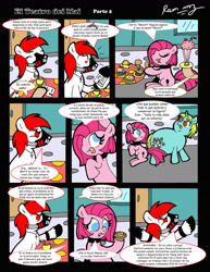 Size: 1024x1327 | Tagged: safe, artist:rammzblood, derpibooru import, pinkie pie, earth pony, pony, unicorn, comic, female, mare