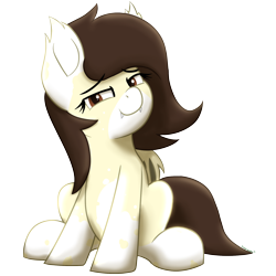 Size: 2000x2000 | Tagged: safe, artist:memeancholy, derpibooru import, oc, oc only, oc:mocha moonpie, bat pony, simple background, smug, solo, transparent background