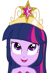 Size: 759x1061 | Tagged: safe, artist:alejamoreno-brony, derpibooru import, twilight sparkle, equestria girls, equestria girls (movie), bare shoulders, big crown thingy, element of magic, jewelry, regalia, simple background, sleeveless, solo, strapless, transparent background, vector