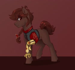 Size: 3200x3000 | Tagged: safe, artist:rand-dums, derpibooru import, oc, earth pony, pony, amputee, clothes, earth pony oc, male, mechanical hand, prosthetics, solo