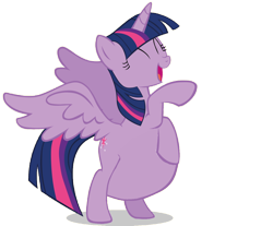 Size: 1090x901 | Tagged: safe, artist:dragonm97hd, artist:mlpfan3991, derpibooru import, edit, twilight sparkle, twilight sparkle (alicorn), alicorn, pony, gauntlet of fire, belly, big belly, bipedal, eyes closed, female, happy, open mouth, simple background, solo, stuffed belly, transparent background, vector, vector edit
