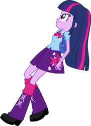 Size: 1024x1417 | Tagged: safe, artist:rupahrusyaidi, derpibooru import, twilight sparkle, equestria girls, female, looking up, simple background, smiling, solo, transparent background, vector