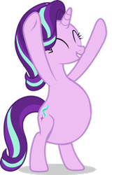 Size: 1280x1822 | Tagged: safe, artist:luckreza8, artist:mlpfan3991, derpibooru import, edit, starlight glimmer, pony, unicorn, road to friendship, belly, big belly, bipedal, food baby, not pregnant, simple background, solo, stuffed belly, transparent background, vector, vector edit
