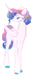 Size: 885x2023 | Tagged: safe, artist:damayantiarts, derpibooru import, princess flurry heart, alicorn, pony, 2021, female, hoof polish, mare, older, older flurry heart, simple background, solo, white background