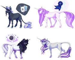 Size: 5000x4000 | Tagged: safe, artist:uunicornicc, derpibooru import, twilight velvet, oc, oc:beau de lys, oc:royal flush, oc:spectacle, pony, unicorn, absurd resolution, female, male, mare, simple background, stallion, white background