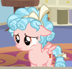 Size: 800x760 | Tagged: safe, derpibooru import, screencap, cozy glow, pegasus, pony, marks for effort, season 8, spoiler:s08, animated, book, bow, cozybetes, cropped, curly hair, curly mane, cute, ears, female, filly, floppy ears, foal, freckles, gif, looking down, pure concentrated unfiltered evil of the utmost potency, pure unfiltered evil, ribbon, sad, solo, table, talking, two toned mane, wings