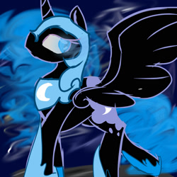 Size: 2000x2000 | Tagged: safe, artist:midnight-wisp-pone, derpibooru import, nightmare moon, alicorn, pony, 2015, female, solo, spread wings, wings