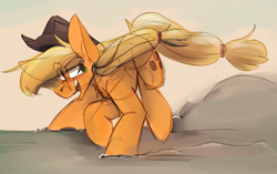 Size: 2690x1688 | Tagged: safe, artist:kirbirb, derpibooru import, applejack, earth pony, pony, sketch, solo