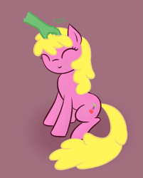 Size: 1257x1560 | Tagged: safe, artist:purblehoers, derpibooru import, cherry berry, oc, oc:anon, earth pony, pony, cute, female, hand, happy, mare, offscreen character, scratches, scratching, simple background, smiling