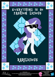 Size: 758x1054 | Tagged: safe, artist:strykarispeeder, derpibooru import, part of a set, rarity, pony, unicorn, bipedal, female, mare, rarilicious, solo, sunglasses, twilightlicious