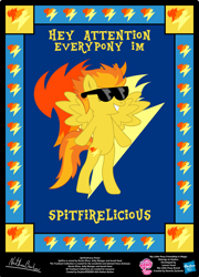 Size: 758x1054 | Tagged: safe, artist:strykarispeeder, derpibooru import, part of a set, spitfire, pegasus, pony, bipedal, female, mare, solo, spitfirelicious, sunglasses, twilightlicious