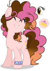 Size: 1678x2401 | Tagged: safe, artist:xxlightning-chaserxx, derpibooru import, oc, oc:strawberry cheese, earth pony, pony, female, mare, offspring, parent:cheese sandwich, parent:pinkie pie, parents:cheesepie, simple background, solo, transparent background