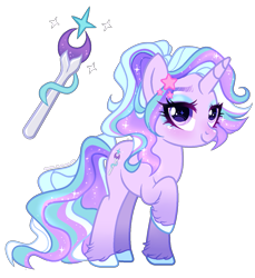 Size: 1159x1267 | Tagged: safe, artist:gihhbloonde, derpibooru import, oc, pony, unicorn, female, magical lesbian spawn, mare, offspring, parent:starlight glimmer, parent:trixie, parents:startrix, simple background, solo, transparent background