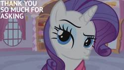 Size: 1280x720 | Tagged: safe, derpibooru import, edit, edited screencap, editor:quoterific, screencap, rarity, pony, unicorn, season 1, suited for success, carousel boutique, female, mare, mirror, solo