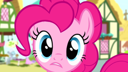 Size: 1280x720 | Tagged: safe, derpibooru import, screencap, diamond tiara, pinkie pie, silver spoon, earth pony, pony, pinkie pride, blurry background, breaking the fourth wall, close-up, female, filly, foal, looking at you, mare, reaction image, solo, solo focus, talking to viewer, trio, trio female