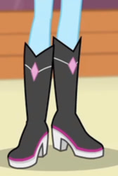 Size: 363x540 | Tagged: safe, derpibooru import, screencap, photo finish, equestria girls, boots, high heel boots, legs, pictures of legs, shoes