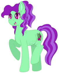 Size: 600x736 | Tagged: safe, artist:katsuforov-chan, derpibooru import, oc, oc only, oc:mulberry mint, earth pony, pony, earth pony oc, female, simple background, solo, transparent background