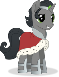 Size: 3105x4024 | Tagged: safe, artist:cirillaq, derpibooru import, king sombra, pony, unicorn, high res, inkscape, male, movie accurate, simple background, smiling, solo, transparent background, vector, young