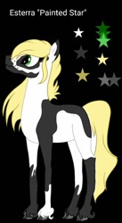 Size: 601x1100 | Tagged: safe, artist:teonnakatztkgs, derpibooru import, oc, oc only, earth pony, pony, base used, black background, cloven hooves, earth pony oc, simple background, solo, stars