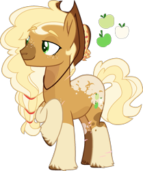 Size: 1171x1403 | Tagged: safe, artist:rickysocks, derpibooru import, applejack, pony, alternate design, base used, simple background, solo, transparent background