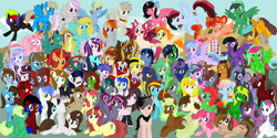 Size: 3464x1732 | Tagged: safe, artist:greynimbus, derpibooru import, apple bloom, oc, oc:antonyc, oc:blackgryph0n, oc:decibelle, oc:eilemonty, oc:forest rain, oc:goombasa, oc:ilovekimpossiblealot, oc:nowacking, oc:reverbrony, oc:rina-chan, oc:shadowring123, oc:starryflame, oc:thespio, oc:thornquill, alicorn, earth pony, pegasus, pony, unicorn, 2017, banner, eilemonty, female, male