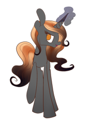 Size: 634x900 | Tagged: safe, artist:tinyfeather, derpibooru import, oc, oc only, oc:wind up, unicorn, female, horn, looking at you, magic, mare, simple background, smiling, solo, transparent background, unicorn oc