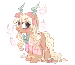 Size: 2700x2340 | Tagged: safe, artist:whohwo, derpibooru import, oc, oc only, earth pony, pony, base used, blushing, earth pony oc, flower, flower in hair, simple background, smiling, solo, transparent background