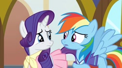 Size: 1920x1080 | Tagged: safe, derpibooru import, screencap, rainbow dash, rarity, the end in friend, camping outfit