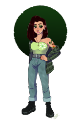 Size: 1700x2500 | Tagged: safe, alternate version, artist:theartfox2468, derpibooru import, oc, oc only, oc:white lilly, human, :p, bare shoulders, belt, boots, clothes, cross, ear piercing, earring, eyebrow piercing, eyeshadow, female, flannel, hand on hip, humanized, humanized oc, icey-verse, jeans, jewelry, lip piercing, magical lesbian spawn, makeup, nail polish, necklace, nose piercing, offspring, pants, parent:applejack, parent:strawberry sunrise, parents:applerise, piercing, shoes, simple background, solo, tattoo, tongue, tongue out, transparent background, tube top, unamused