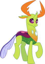Size: 2000x2840 | Tagged: safe, artist:frownfactory, derpibooru import, thorax, changedling, changeling, triple threat, high res, king thorax, male, simple background, smiling, solo, transparent background, vector