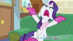 Size: 1920x1080 | Tagged: safe, derpibooru import, screencap, rarity, the end in friend, boots, glitter boots, shoes, solo, starlight's office