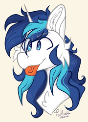 Size: 3526x4884 | Tagged: safe, artist:tizhonolulu, derpibooru import, shining armor, pony, unicorn, :p, bust, cute, ear fluff, ears, horn, male, portrait, shining adorable, solo, stallion, tongue, tongue out