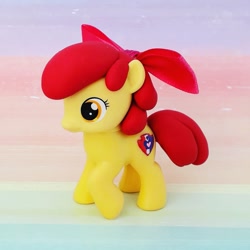 Size: 1425x1425 | Tagged: safe, artist:totallysparkler, derpibooru import, apple bloom, earth pony, pony, irl, photo, solo, toy