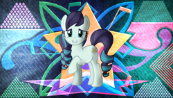 Size: 3840x2160 | Tagged: safe, artist:laszlvfx, artist:twilirity, derpibooru import, edit, coloratura, pony, solo, wallpaper, wallpaper edit