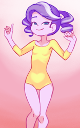 Size: 1132x1810 | Tagged: safe, artist:drantyno, derpibooru import, diamond tiara, equestria girls, ballet, clothes, dancing, legs, leotard, smiling, solo