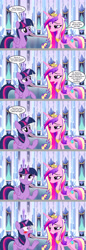 Size: 1138x3301 | Tagged: safe, artist:silverbuller, derpibooru import, princess cadance, twilight sparkle, twilight sparkle (alicorn), alicorn, pony, blushing, comic, female, implied sex, mare, sudden realization