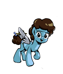 Size: 1600x1878 | Tagged: safe, artist:dumbshwickmcgee, ponerpics import, oc, oc only, oc:cfefea, pegasus, colored, looking at you, mallet, pegasus oc, ponerpics community collab 2022, simple background, smiling, smiling at you, standing, transparent background, wings