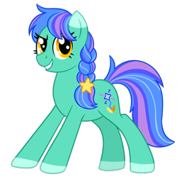 Size: 1280x1280 | Tagged: safe, artist:horse-time-babey, derpibooru import, oc, oc only, oc:casterbay, earth pony, pony, female, looking at you, mare, simple background, smiling, solo, transparent background