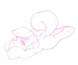 Size: 1024x850 | Tagged: safe, artist:kurogewapony, derpibooru import, applejack, earth pony, pony, cute, female, jackabetes, looking at you, mare, sketch, smiling, solo, wip