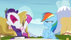 Size: 1920x1080 | Tagged: safe, derpibooru import, screencap, rainbow dash, rarity, the end in friend, angry, boots, glitter boots, nose in the air, open mouth, screaming, shoes, uvula, volumetric mouth, yelling