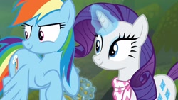 Size: 1920x1080 | Tagged: safe, derpibooru import, screencap, rainbow dash, rarity, the end in friend