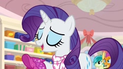 Size: 1920x1080 | Tagged: safe, derpibooru import, screencap, rarity, sandbar, smolder, the end in friend, boots, glitter boots, shoes