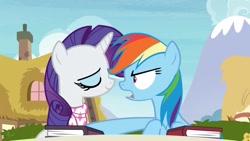 Size: 1920x1080 | Tagged: safe, derpibooru import, screencap, rainbow dash, rarity, the end in friend